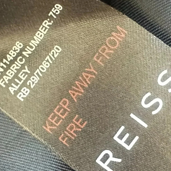 Reiss 1971 Black Silk Shift Dress Floral 3/4 Sleeve Flowy Party Size 4 Women's - Picture 10 of 12